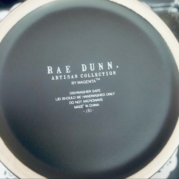 Rae Dunn Black Jar wood Lid NWT - Picture 2 of 5